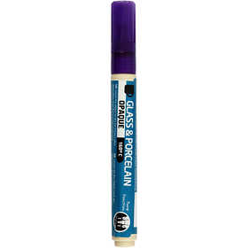 Glass and Porcelain Marker, line 2-4 mm, opaque, purple, 1 pc [HOB-31328]