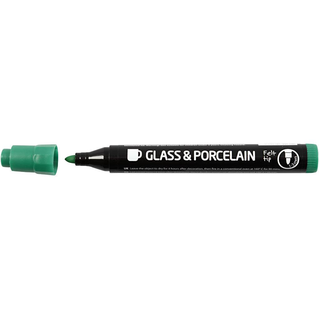 Glass and Porcelain Markers, line 1-3 mm, semi opaque, 6 pc/ 1 pack [HOB-31651]