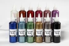 Glitter Glue, assorted colours, 12x118 ml/ 1 pack [HOB-31820]