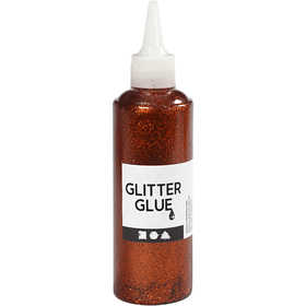 Glitter Glue, orange, 118 ml/ 1 bottle [HOB-31823]
