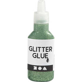 Glitter Glue, green, 25 ml/ 1 bottle [HOB-318240]
