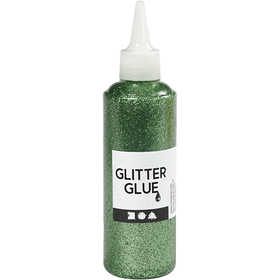 Glitter Glue, green, 118 ml/ 1 bottle [HOB-31824]