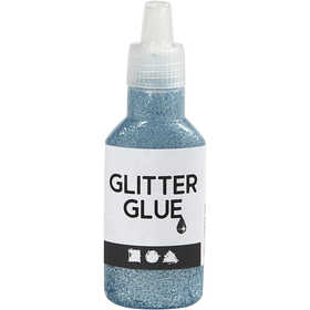 Glitter Glue, light blue, 25 ml/ 1 bottle [HOB-318260]