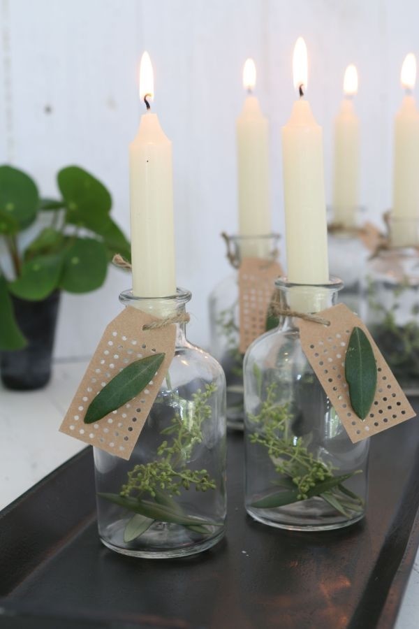 Candle tapered Cream 11cm tall (set of 7 pcs) [IFS-32163]