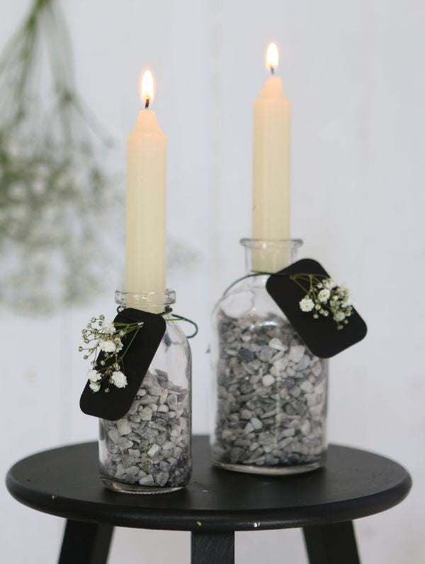 Candle tapered Cream 11cm tall (set of 7 pcs) [IFS-32163]