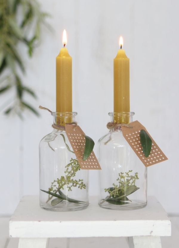 Candle tapered Honey 11cm tall (set of 7 pcs) [IFS-32164]