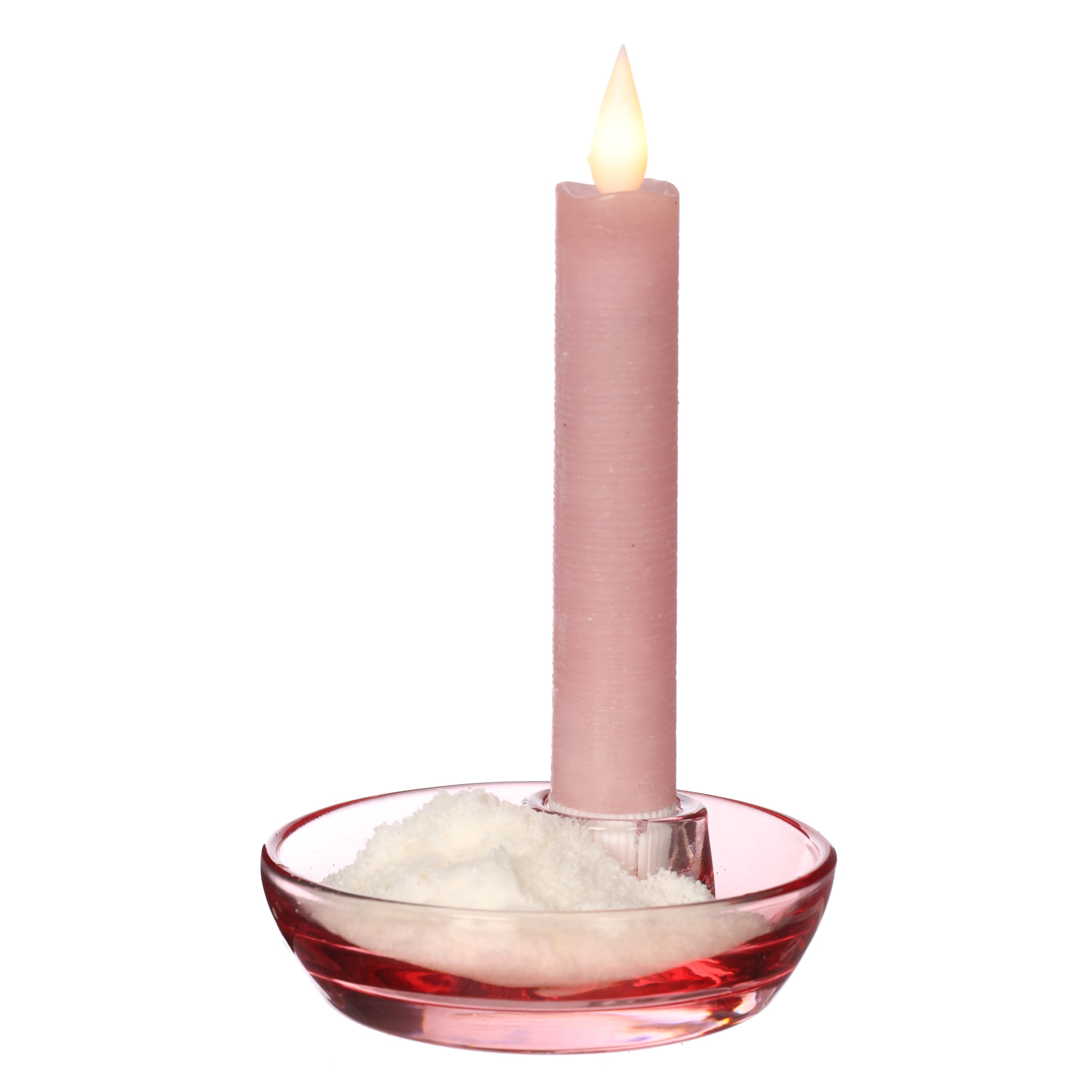LED Dinner Candle h.15 Ø2,15 rustic pink (set 2 pcs) [IFS-32550]