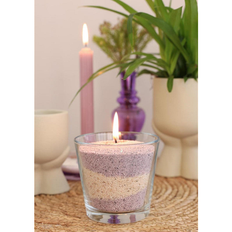 Pearlsand Candle 400gr Lavendel - Grey (6 pcs) [IFS-32722]