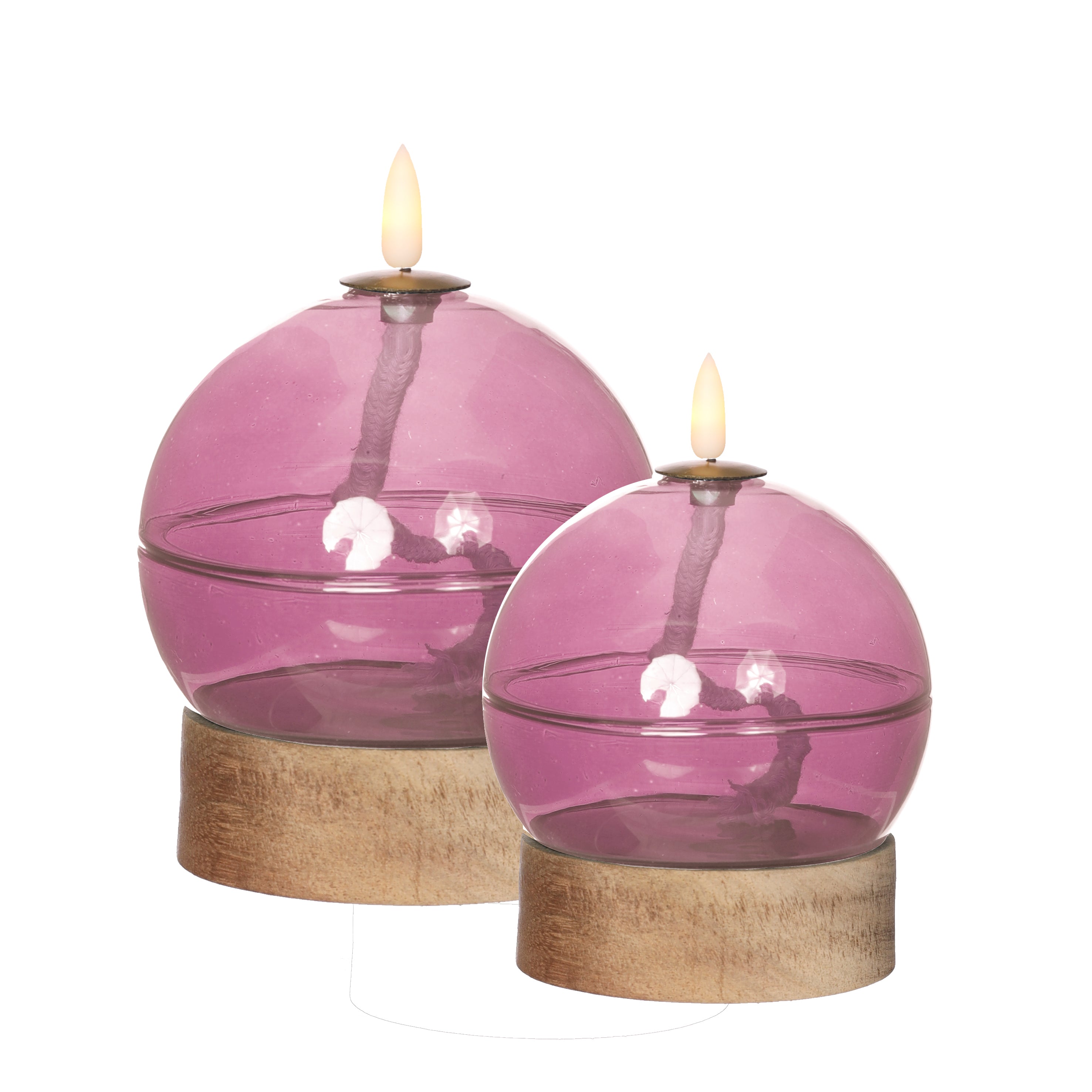 Led oil lamp h16,5 Ø12 cm pink (1 pc) [IFS-32811]