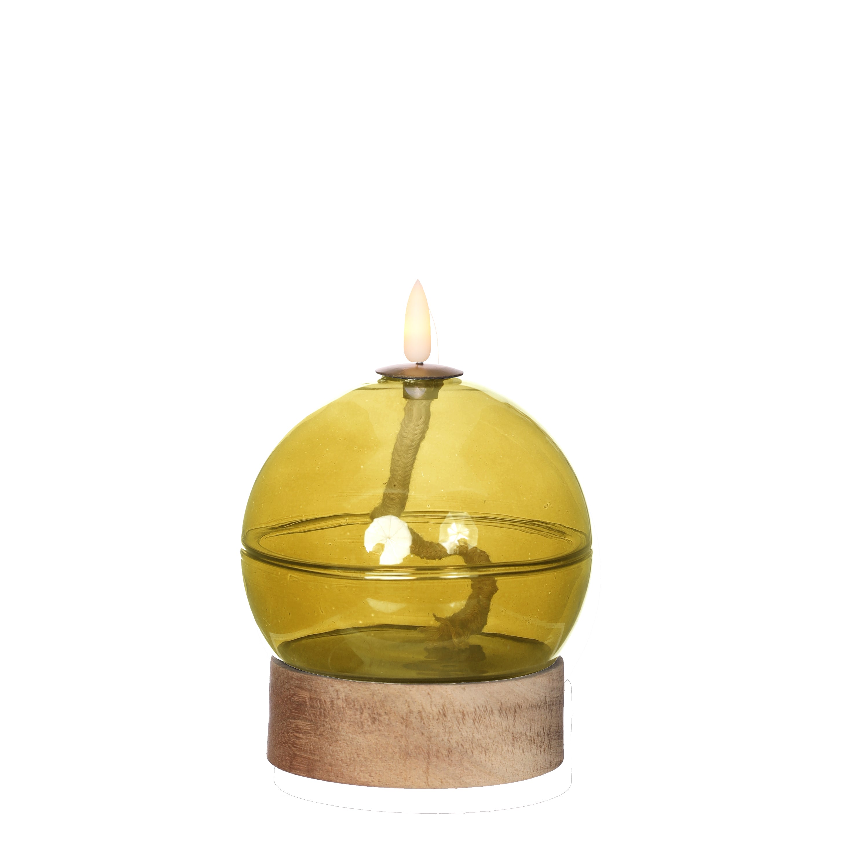 Led oil lamp h13,5 Ø10 cm ocre (1 pc)