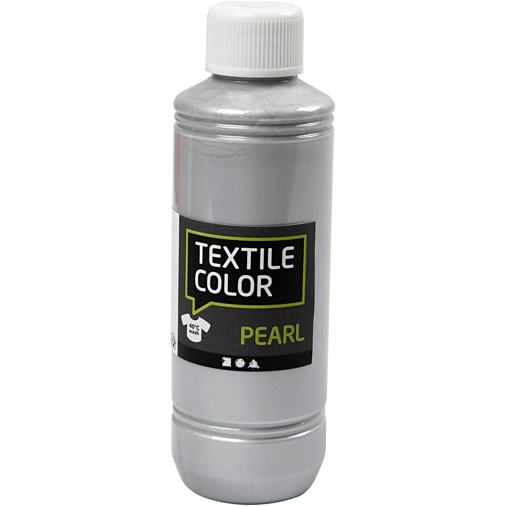 Textile Color, mother of pearl, silver, 250 ml/ 1 bottle [HOB-33762]
