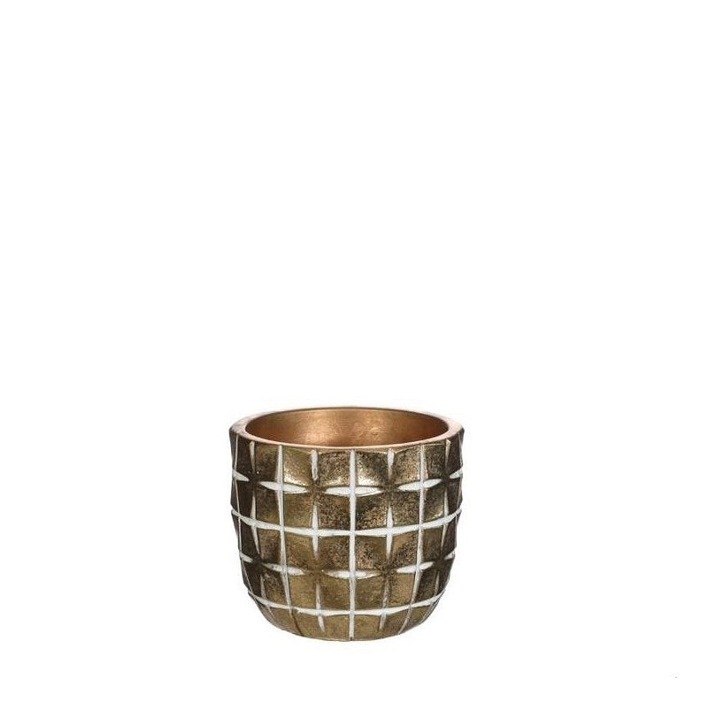 Hanoi pot Ø7,5 x h:6,4 cm Gold (6 Pcs)