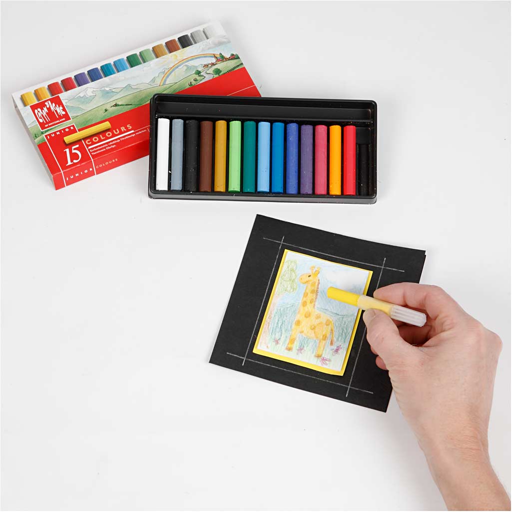 CARAN D’ACHE Neocolor I Crayons, Junior, L: 5 cm, thickness 8,5 mm, assorted colours, 15 pc/ 1 pack [HOB-34015]