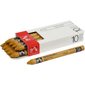 CARAN D’ACHE Neocolor I Crayons, L: 10 cm, thickness 8,5 mm, ochre (035), 10 pc/ 1 pack [HOB-34024]