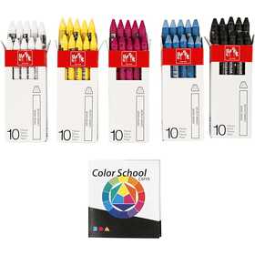 CARAN D’ACHE Neocolor II, L: 10 cm, thickness 8,5 mm, assorted colours, 5x10 pc/ 1 pack [HOB-34049]