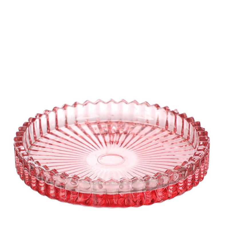 Glass Dishes Kate Ø10 h.6,5 cm Pink Set 4 (6 pcs) [IFS-34101]