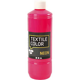 Textile Color, neon pink, 500 ml/ 1 bottle [HOB-34214]