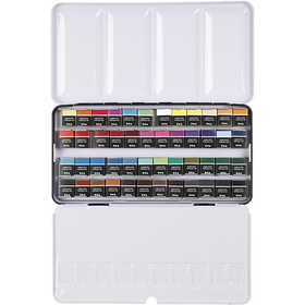 Art Watercolour, ½-pan, size 10x15x20 mm, standard colours, 48 colour/ 1 pack [HOB-34245]
