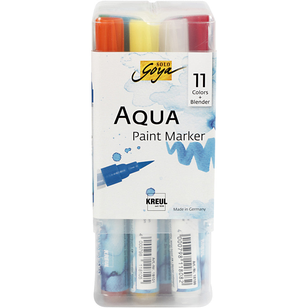SOLO GOYA Aqua Paint Marker, assorted colours, 12 pc/ 1 pack [HOB-34321]
