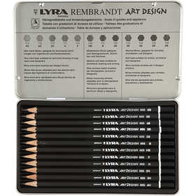 Art Design Drawing Pencils, B,2B,3B,4B,5B,6B,HB,H,2H,3H,4H,F, 12 pc/ 1 pack [HOB-34430]