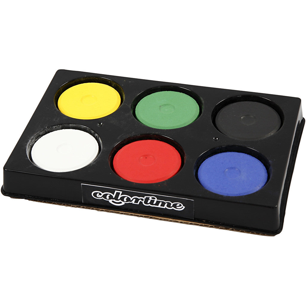 Watercolours, H: 19 mm, dia. 57 mm, primary colours, 1 pack [HOB-34576]