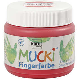 Mucki Finger Paint, red, 150 ml/ 1 tub [HOB-34760]