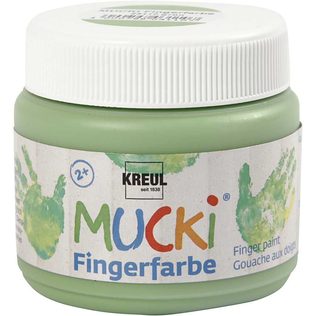 Mucki Finger Paint, green, 150 ml/ 1 tub [HOB-34762]