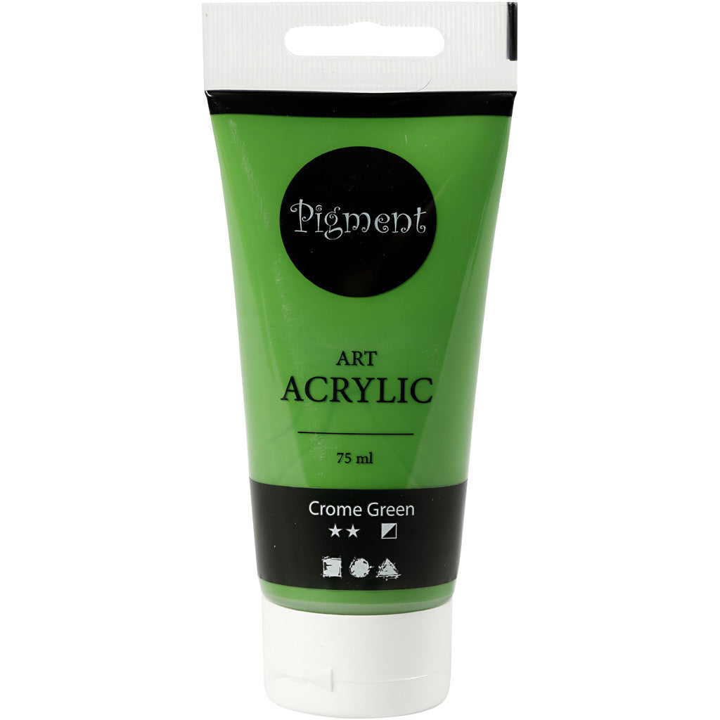 Art Acrylic, semi-glossy, semi opaque, crome green, 75 ml/ 1 bottle [HOB-35152]