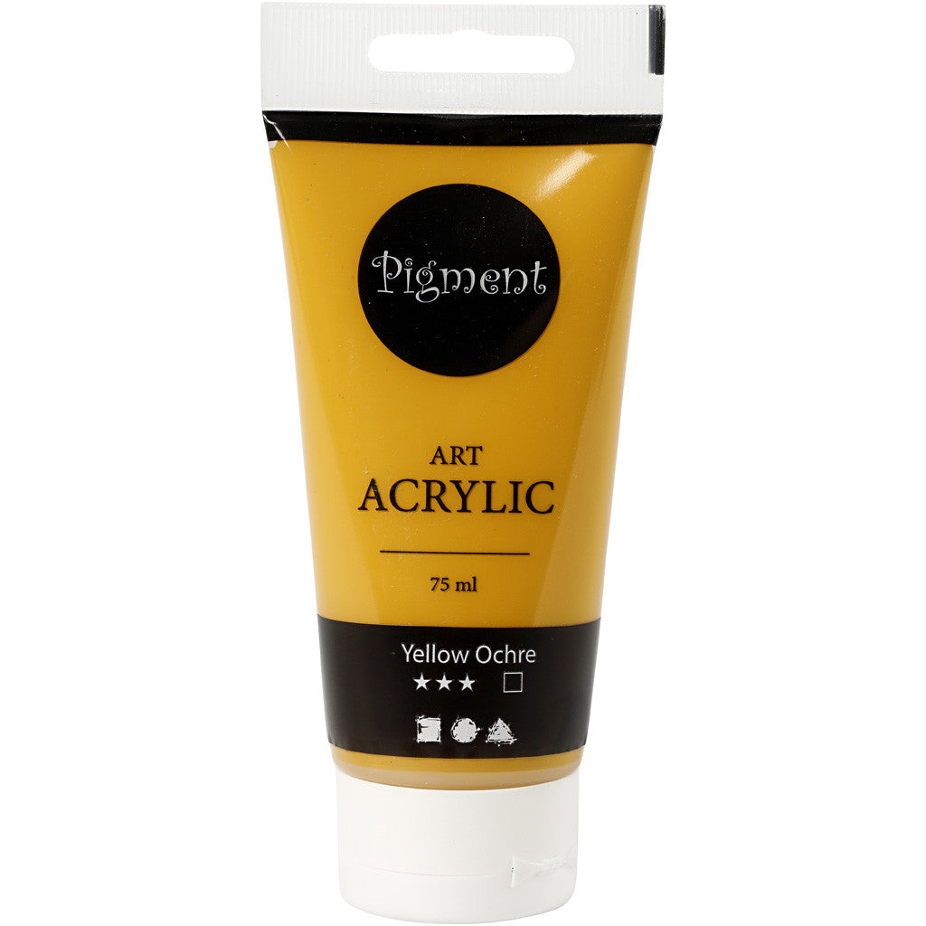 Art Acrylic, semi-glossy, opaque, ochre, 75 ml/ 1 bottle [HOB-35154]