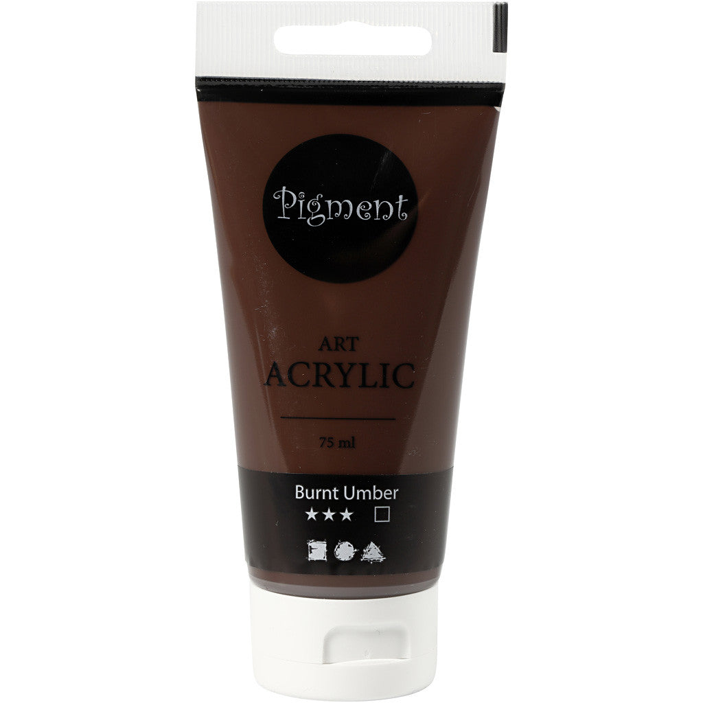 Art Acrylic, semi-glossy, opaque, burnt umber, 75 ml/ 1 bottle [HOB-35156]