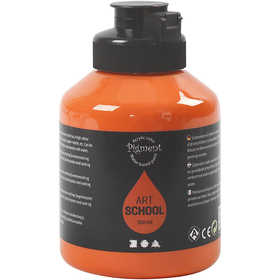 Art Acrylic, semi-glossy, semi-transparent, orange, 500 ml/ 1 bottle [HOB-35412]