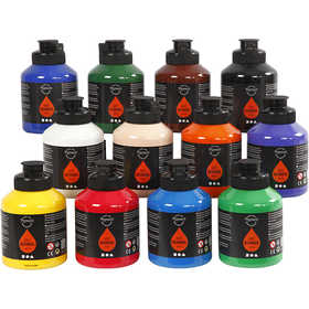 Art Acrylic, semi-glossy, standard colours, 12x500 ml/ 1 pack [HOB-35490]