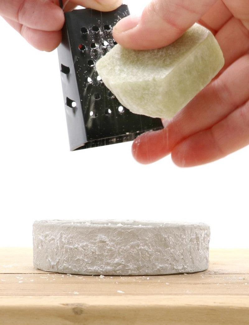 Cement wax dish light grey Ø8 x H2 cm (12 pcs) [IFS-36050]