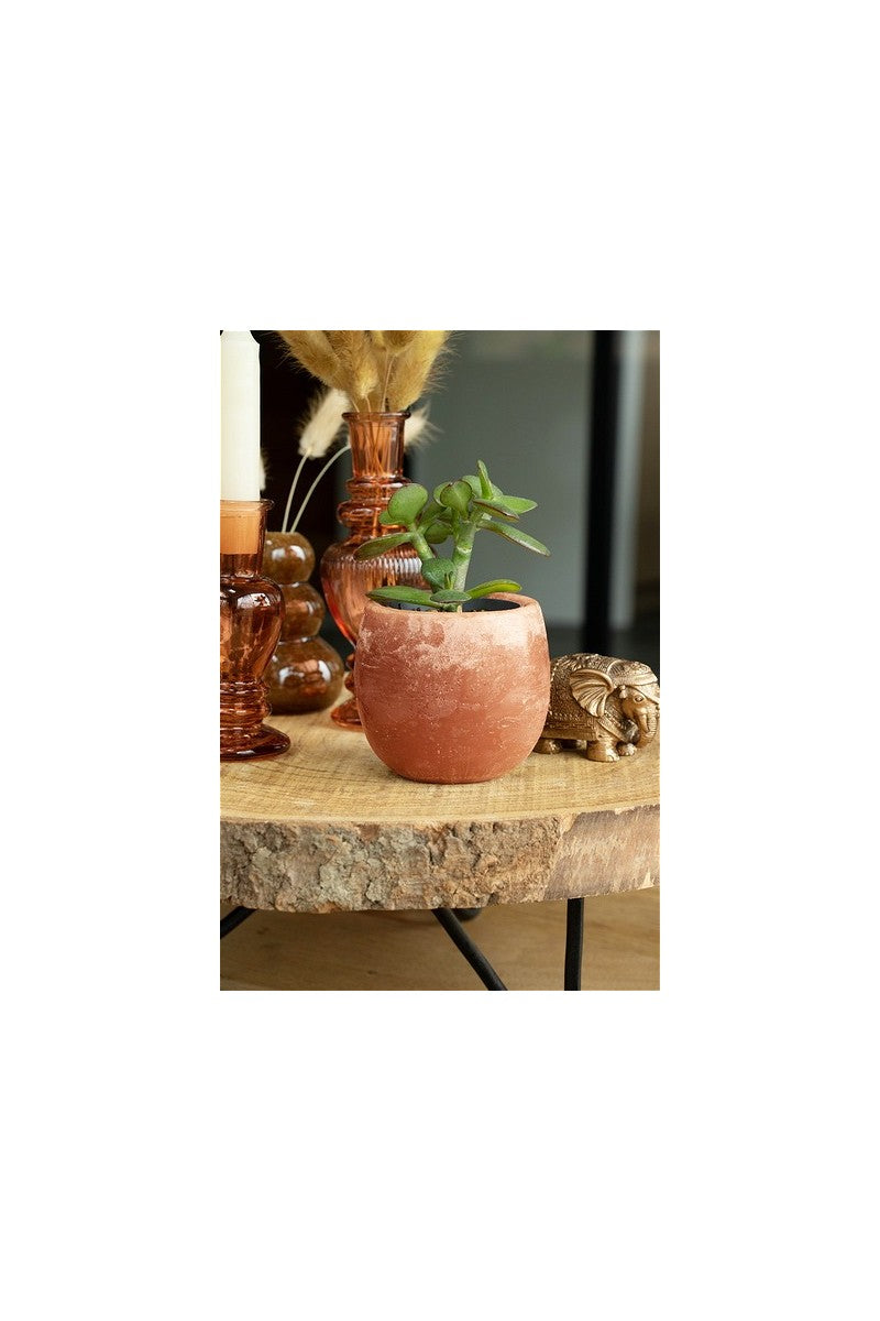 Aroma bowl Dark Red Amber Scent Ø9x8 cm (6 Pcs) [IFS-36219]