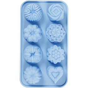 Silicone Mould, small cakes, H: 2,5 cm, L: 4 cm, W: 4,5 cm, 25 ml, 1 pc [HOB-37133]