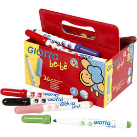 Markers, dia. 5 mm, line 1-3 mm, assorted colours, 36 pc/ 1 pack [HOB-37292]