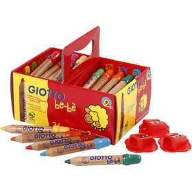 Colouring Pencils, L: 10,5 cm, dia. 13 mm, lead 6 mm, assorted colours, 36 pc/ 1 pack [HOB-37296]