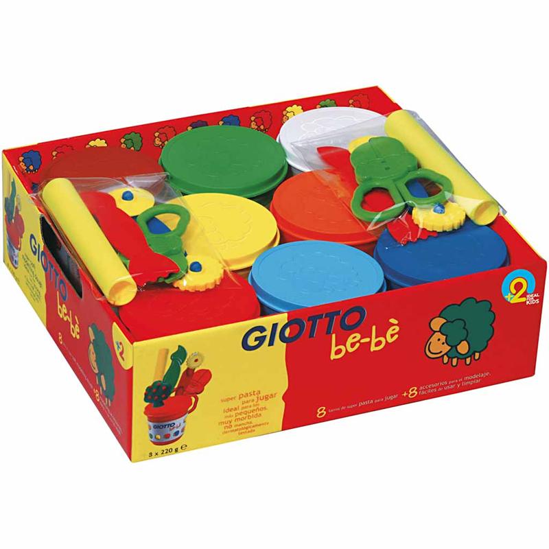 Modelling Clay, assorted colours, 8x220 g/ 1 pack [HOB-37300]