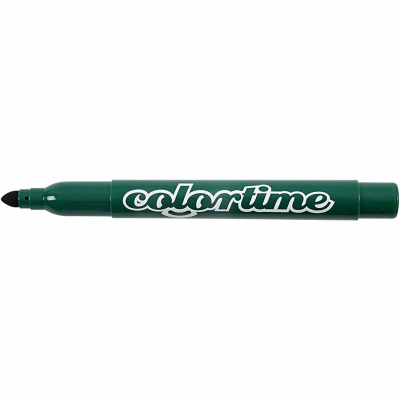 Colortime Markers, line 5 mm, standard colours, 12 pc/ 1 pack [HOB-37330]