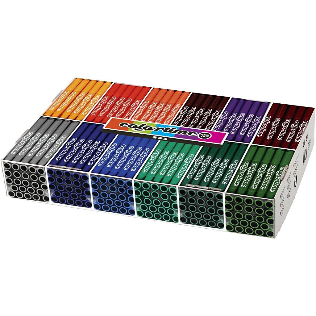 Colortime Markers, line 5 mm, additional colours, 12x24 pc/ 1 pack [HOB-37346]