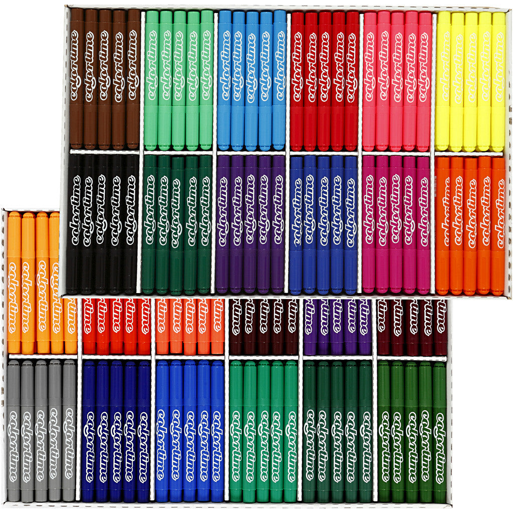 Colortime Markers, line 5 mm, assorted colours, 576 pc/ 1 pack [HOB-37347]
