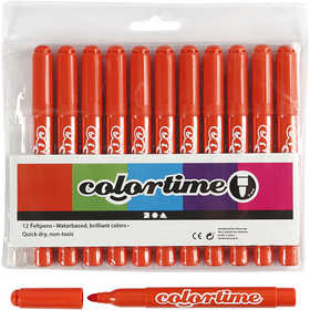 Colortime Markers, line 5 mm, dark orange, 12 pc/ 1 pack [HOB-37351]