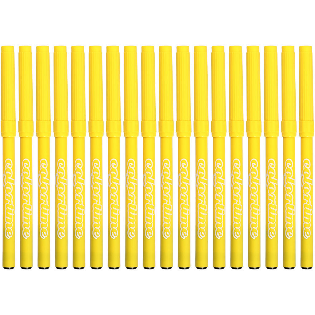 Colortime Markers, line 2 mm, lemon yellow, 18 pc/ 1 pack [HOB-373537]