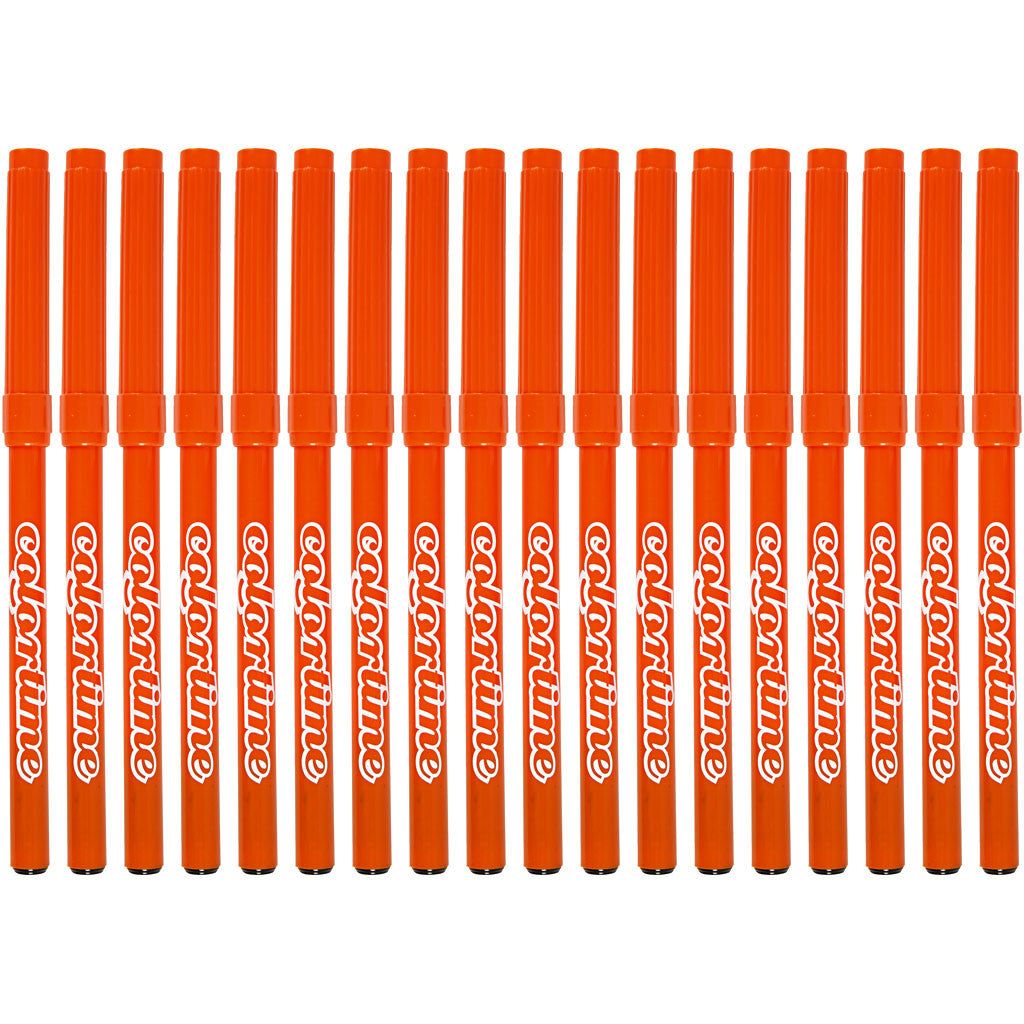 Colortime Markers, line 2 mm, orange, 18 pc/ 1 pack [HOB-373538]