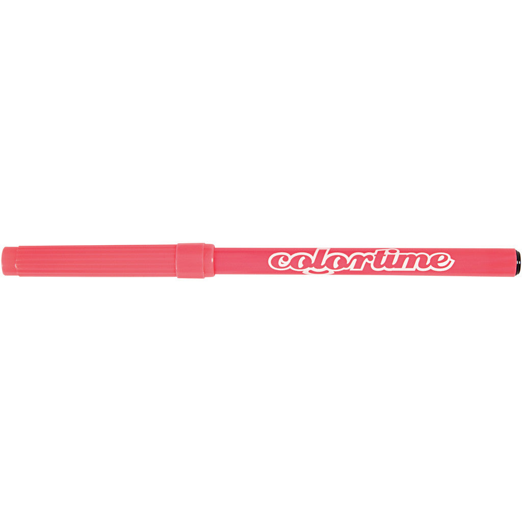 Colortime Markers, line 2 mm, pink, 18 pc/ 1 pack [HOB-373539]