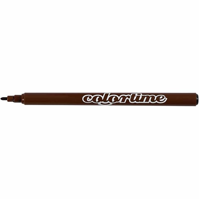 Colortime Markers, line 2 mm, brown, 18 pc/ 1 pack [HOB-373542]