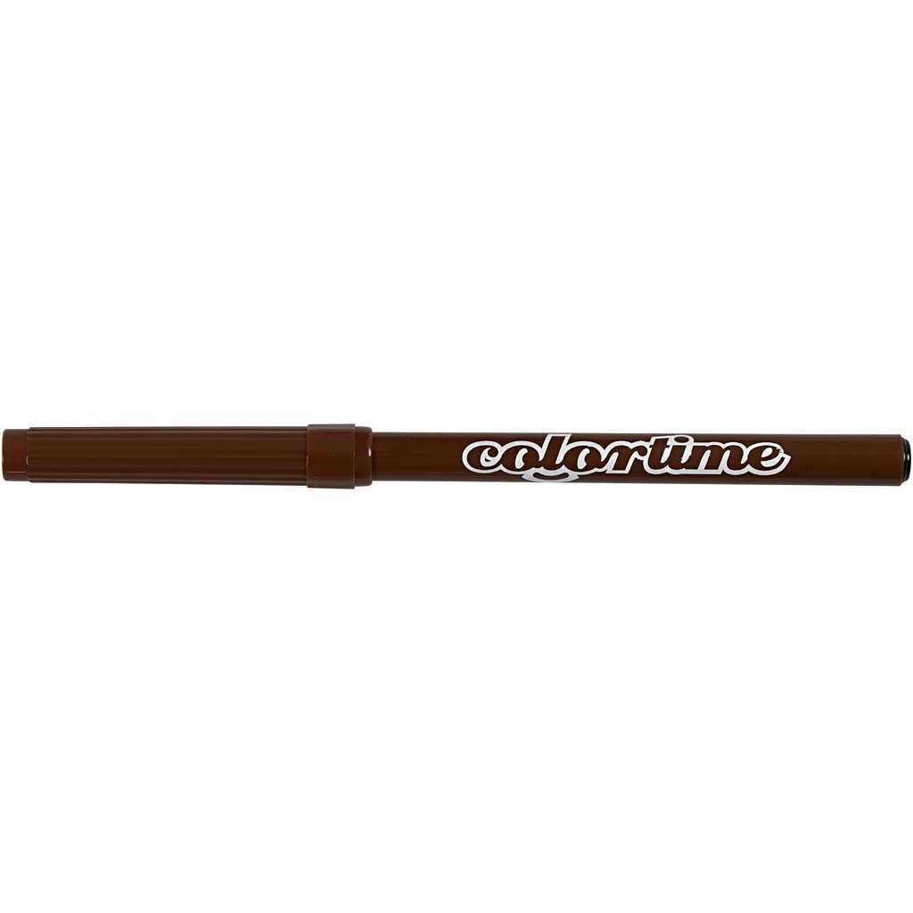 Colortime Markers, line 2 mm, brown, 18 pc/ 1 pack [HOB-373542]