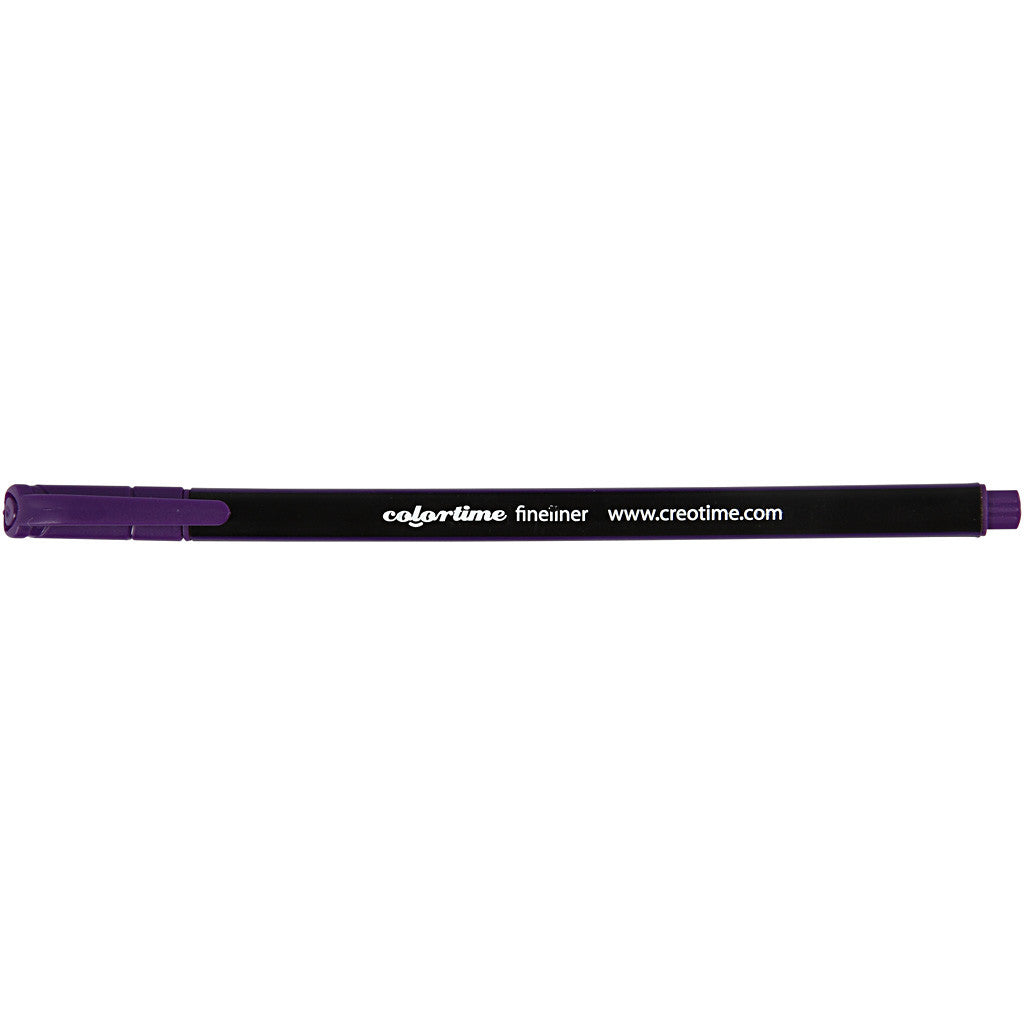 Colortime Fineliner Markers, line 0,6-0,7 mm, purple, 12 pc/ 1 pack [HOB-373636]
