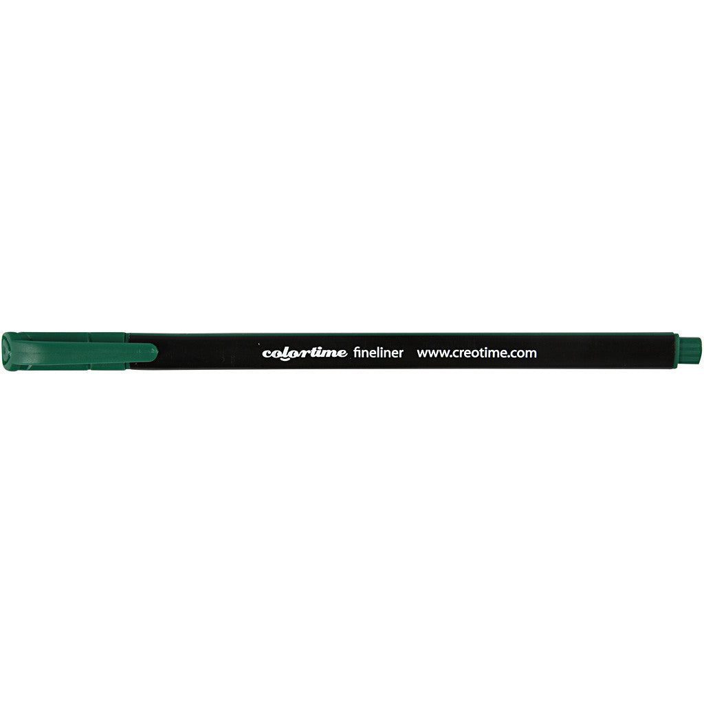 Colortime Fineliner Markers, line 0,6-0,7 mm, dark green, 12 pc/ 1 pack [HOB-373654]