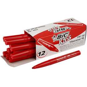 BIC Visa Color Marker, line 3 mm, red, 12 pc/ 1 pack [HOB-37403]